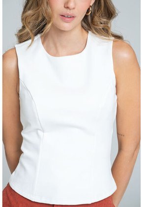 Blusa Ghyles Blanco Ragged Pf11113043