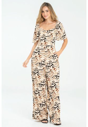 Enterizo Animal Print Café Ragged Pf11530117 Ragged