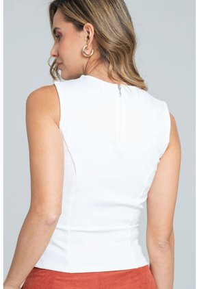 Blusa Ghyles Blanco Ragged Pf11113043