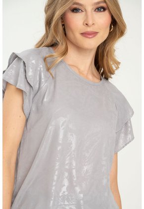 Blusa Siriano Plateado Ragged Pf12110842