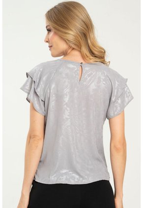 Blusa Siriano Plateado Ragged Pf12110842