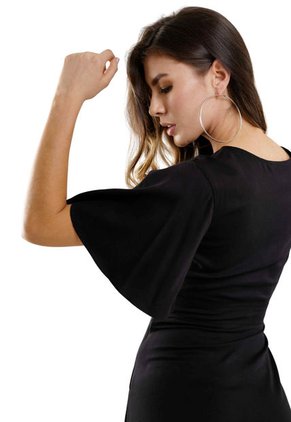 Vestido Kayetana Negro Ragged Pf12510371