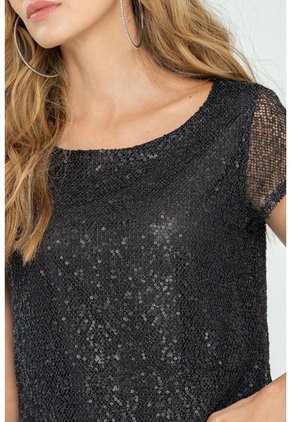 Blusa Lentejuelas Negro Ragged Pf11112839