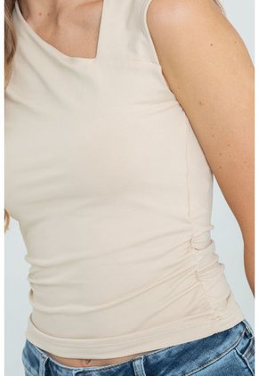 Top Bruselas Beige Ragged Pf13120750