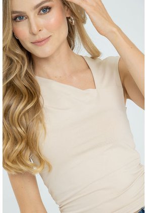 Top Bruselas Beige Ragged Pf13120750