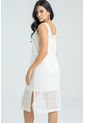 Vestido Midi Malla Blanco Ragged Pf11511290 de Ragged