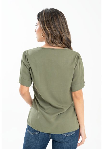 Blusa Evianna Verde Ragged Pf31113287
