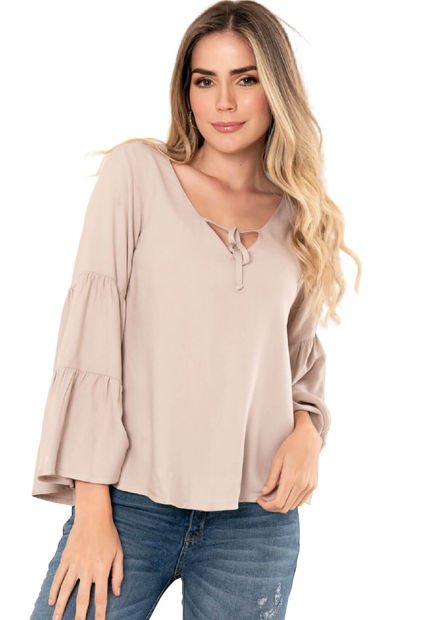 Blusa Gypsy Beige Ragged Pf11112208