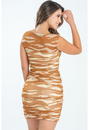 Vestido Kristen Mesh Amarillo Ragged Pf31511420