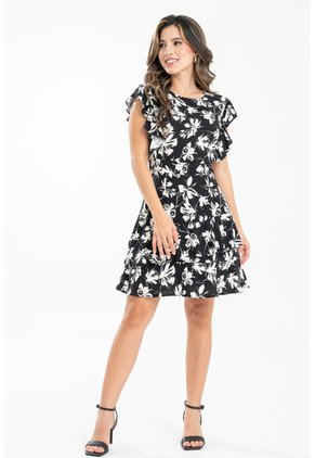 Vestido Corto Blair Negro Ragged Pf31511393