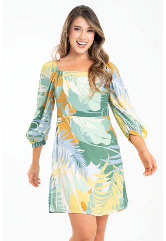 Vestido Ballen Verde Ragged Pf31511390 Ragged