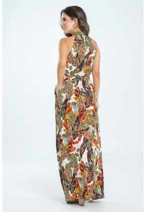 Vestido Largo Inhez Verde Ragged Pf31511410