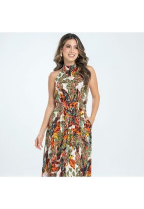 Vestido Largo Inhez Verde Ragged Pf31511410