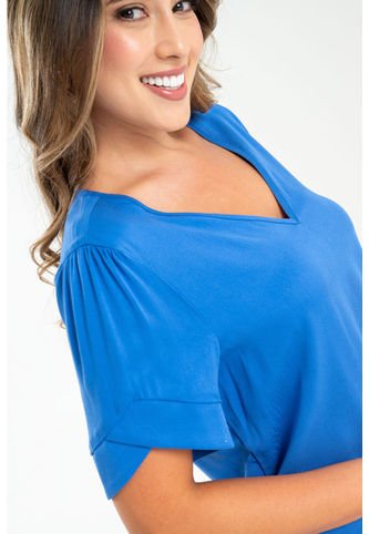 Blusa Evianna Azul Ragged Pf31113287 Ragged