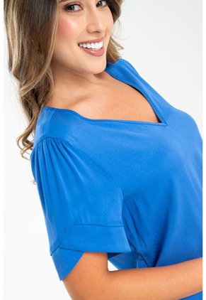 Blusa Evianna Azul Ragged Pf31113287