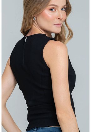 Blusa Ghyles Negro Ragged Pf11113043