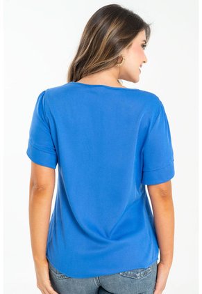 Blusa Evianna Azul Ragged Pf31113287
