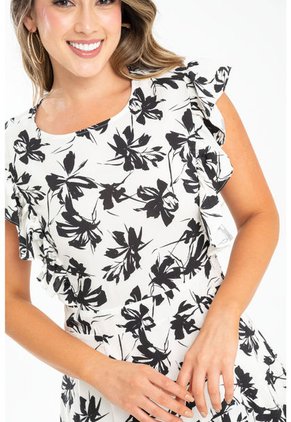 Vestido Corto Blair Blanco Ragged Pf31511393