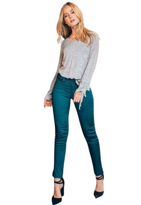 Pantalon Imitacion Bolsillo Linea Azul Ragged Pf14310004