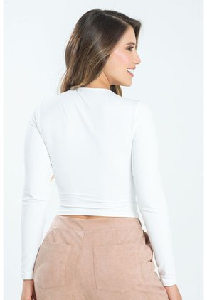 Crop Top Star Blanco Ragged Pf31122246