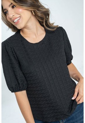 Blusa Ambrosia Negro Ragged Pf31122240