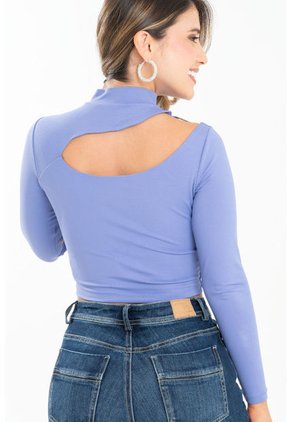 Crop Top Cuadrante Violeta Ragged Pf31122238