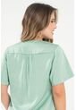 Blusa Satin Verde Ragged Pf31113493 de Ragged