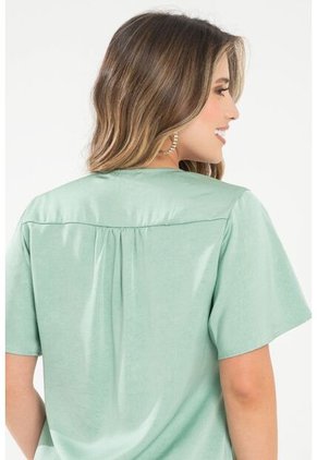 Blusa Satin Verde Ragged Pf31113493