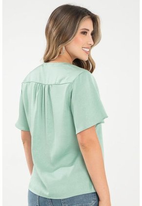 Blusa Satin Verde Ragged Pf31113493