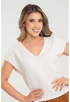 Blusa Gabriella Blanco Ragged Pf31113498