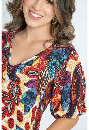 Blusa Dhasha Azul Ragged Pf31113350