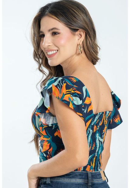 Blusa Mandala Azul Ragged Pf31113326