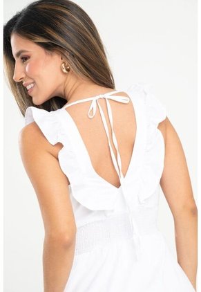 Vestido London Blanco Ragged Pf31511446