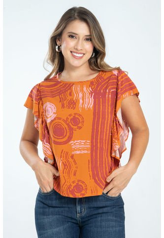 Blusa Portland Café Ragged Pf31113316 Ragged