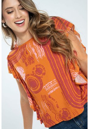 Blusa Portland Café Ragged Pf31113316