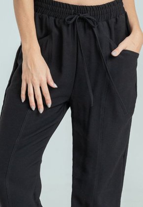 Pantalon Terry Harem Negro Ragged Pf11310768