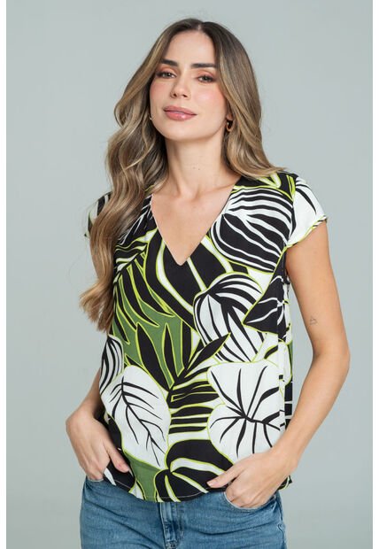 Blusa Tropico Negro Ragged Pf11113113