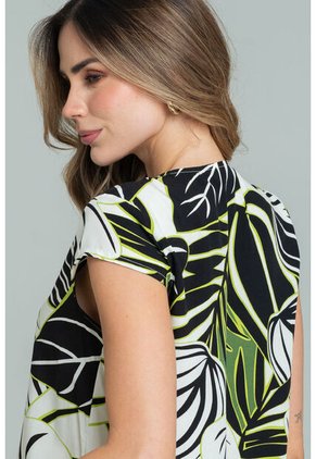 Blusa Tropico Negro Ragged Pf11113113