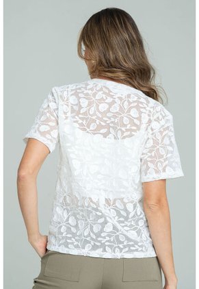 Blusa Ariel Blanco Ragged Pf11113089