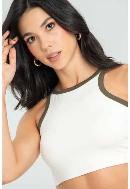 Crop Top Cuffed Beige Ragged Pf17120043