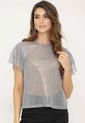 Blusa Gloss Mesh Plateado Ragged Pf12120223 de Ragged