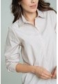 Camisa Oversize Rayas Beige Ragged Pf11112865 de Ragged