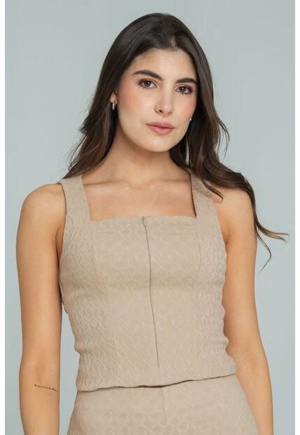 Blusa Olivia Beige Ragged Pf11113100