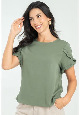 Blusa Brhynn Verde Ragged Pf11112869 Ragged