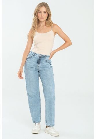 Jeans Mom Lauren Azul Ragged Pf17350001 Ragged