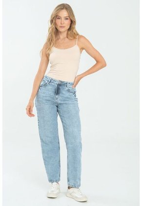 Jeans Mom Lauren Azul Ragged Pf17350001