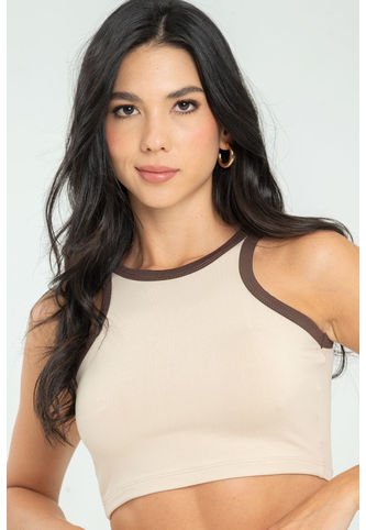 Crop Top Cuffed Blanco Ragged Pf17120043 Ragged