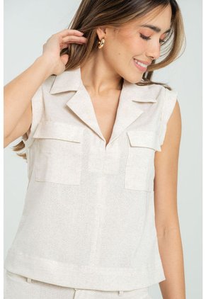 Blusa Zhira Beige Ragged Pf11112838