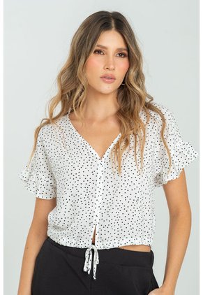 Blusa Mishall Blanco Ragged Pf11112967