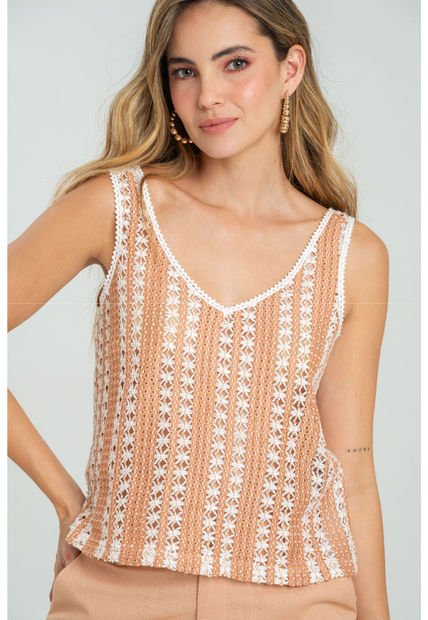 Blusa En Tejido Antonia Rosa Ragged Pf11112985